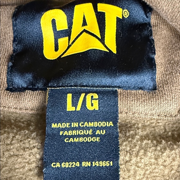 CAT Caterpillar Men's Bronze Pullover Hoodie Men's Size L - Picture 13 of 14
